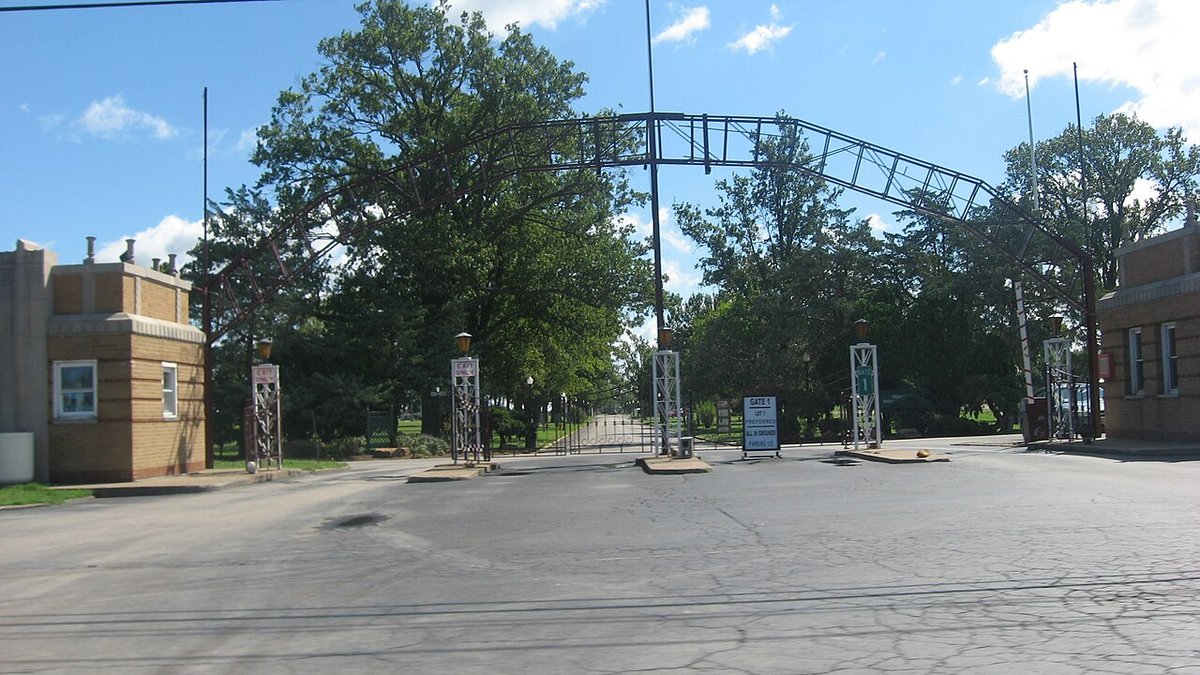 Du Quoin State Fairgrounds — Entrance to the Du Quoin State Fairgrounds, located along U.S. Route 51 on the far southern side of Du Quoin, Illinois, United States.  The 