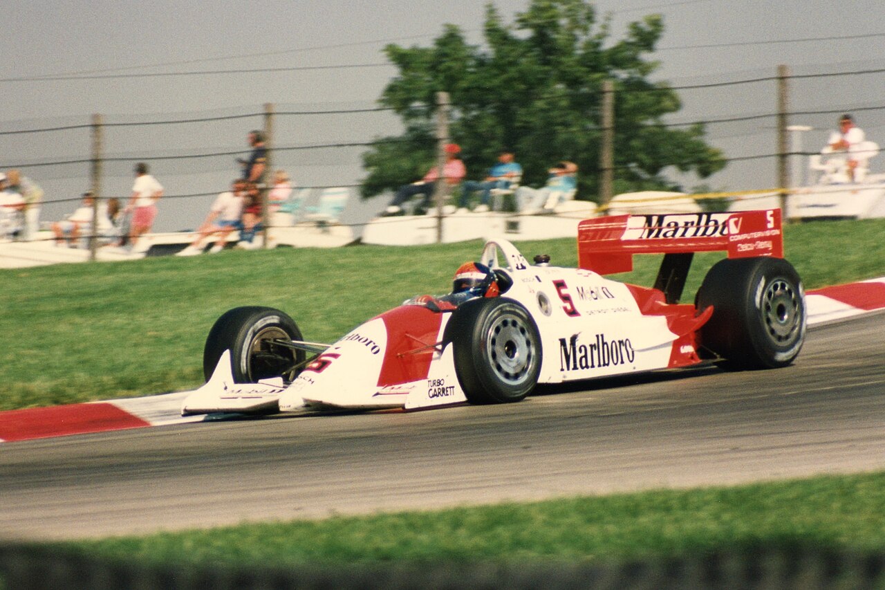 Mid-Ohio Sports Car Course — Emerson Fittipaldi driving for Penske Racing in the Miller 200 IndyCar race at Mid-Ohio Sports Car Course in Lexington, Ohio